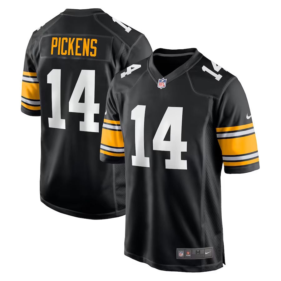 Men Pittsburgh Steelers #14 George Pickens Nike Black Alternate Game Player NFL Jersey->pittsburgh steelers->NFL Jersey